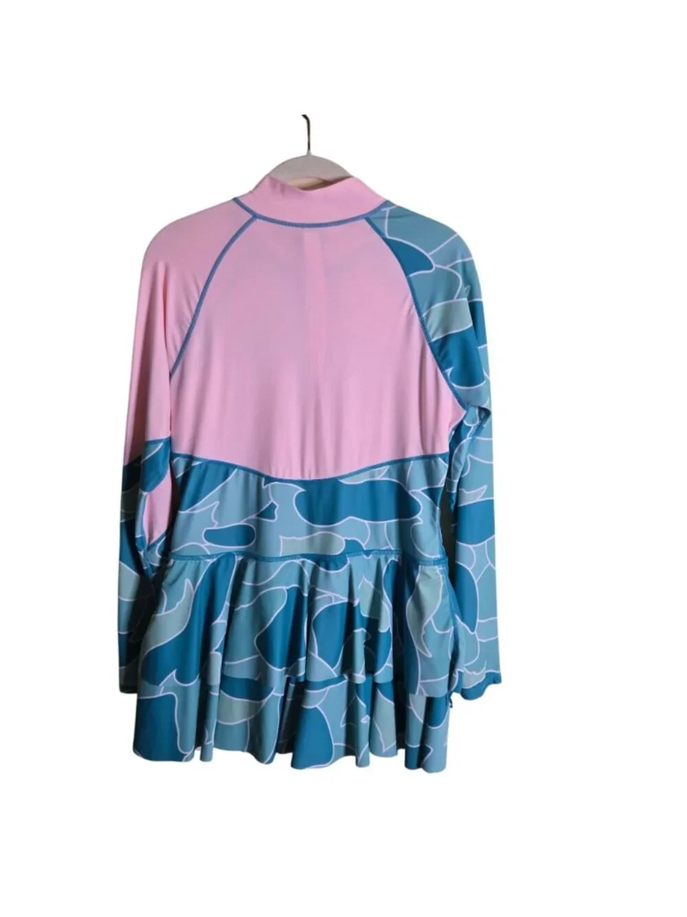 Uniquebella Rashguard Modest One Piece UV UPF50+ Long Sleeve Swim Romper Size L